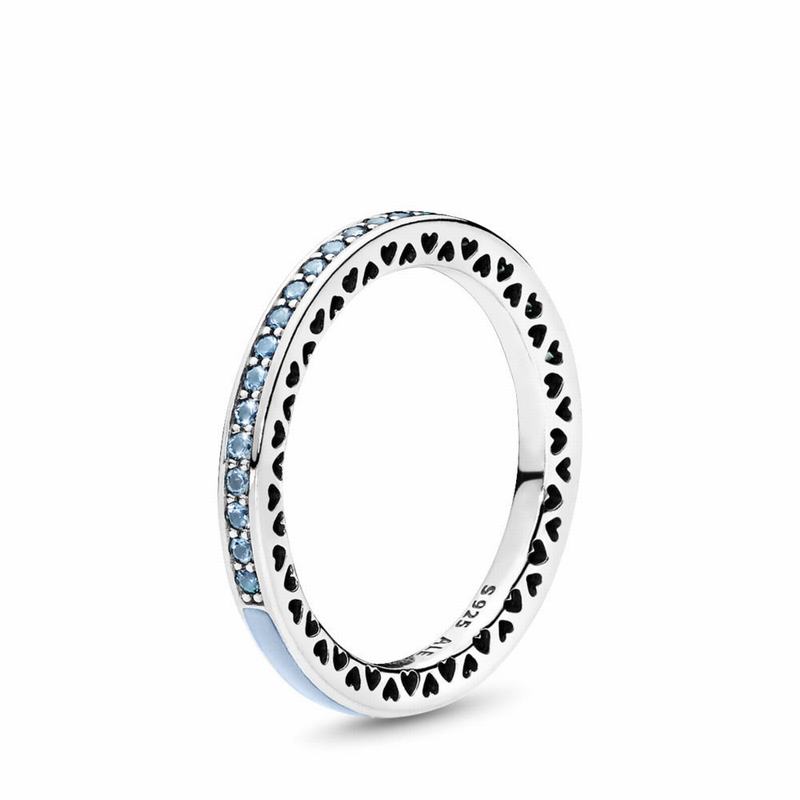 Pandora Australia Radiant Hearts Stackable Ring - Sterling Silver | CXERMO179